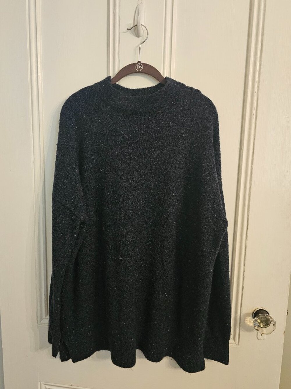 LOFT - Navy Blue Speckled Tunic Sweater - Sz XL